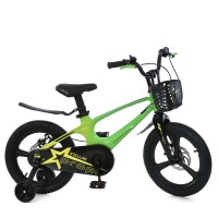 Велосипед дитячий PROF1 16д. MB 161020-7 STELLAR,SKD75,магн.рама,вилка,перед/зад.диск.гальма,лаймов.
