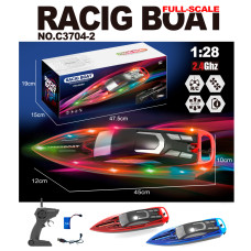 Катер C3704-2 радіокер., 2,4G, акум., USB, 2 кольори, світло, кор., 47,5-19-15 см.